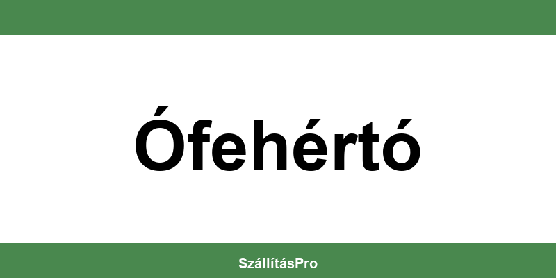 Magyar Posta Ófehértó nyitvatartás és telefonszám