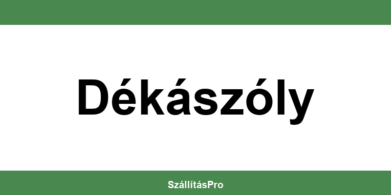 Magyar Posta Dékászóly nyitvatartás és telefonszám