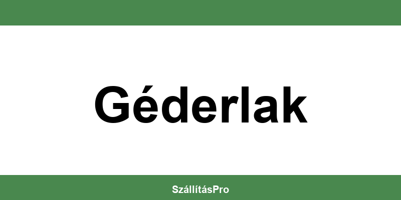 Magyar Posta Géderlak nyitvatartás és telefonszám