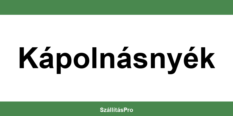 Magyar Posta Kápolnásnyék nyitvatartás és telefonszám