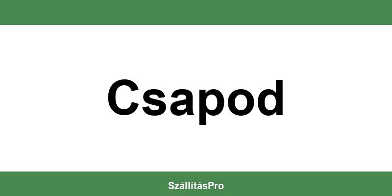 Magyar Posta Csapod nyitvatartás és telefonszám